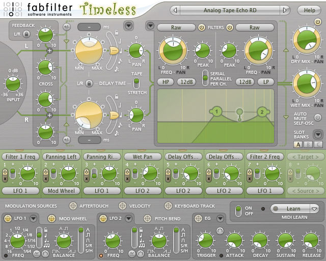 Timeless boasts classic tape-style features.